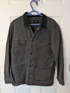 Brixton Men's Washed Black Work Jacket
